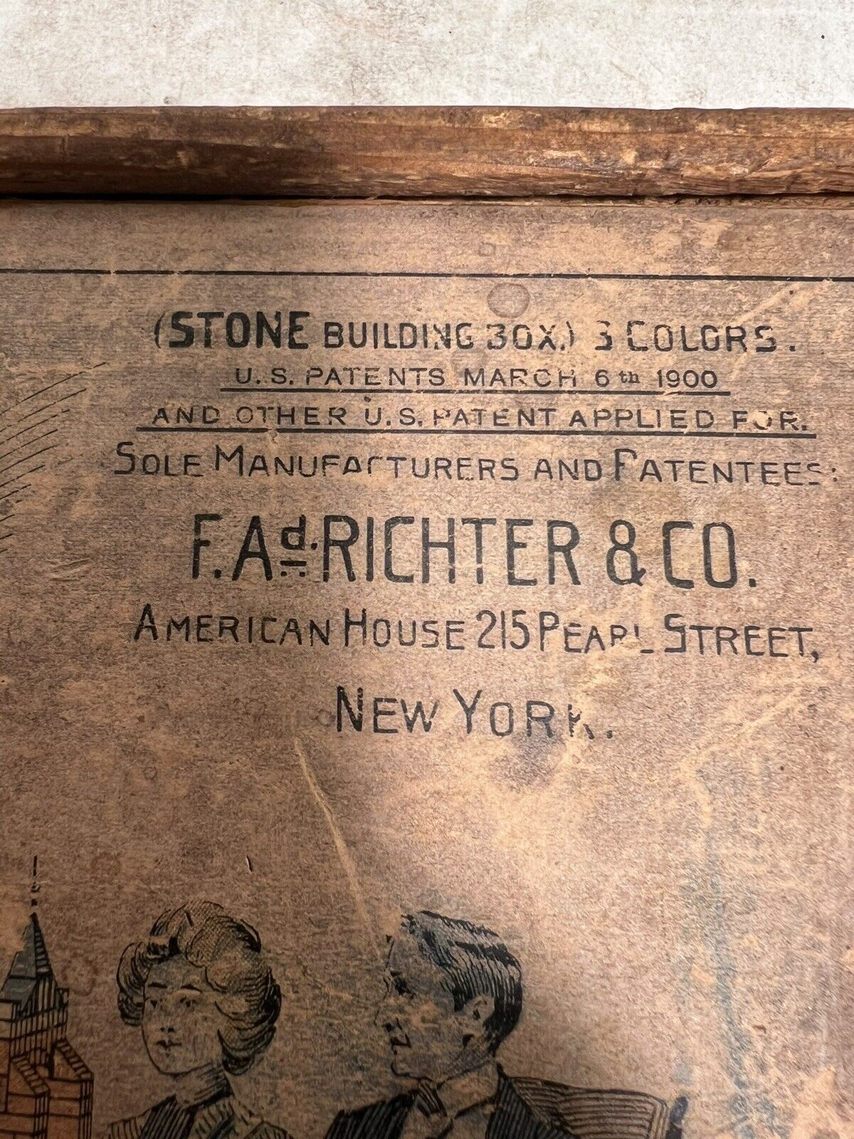 Antique 1900 Richter’s Comet Blocks With Iron Construction RARE