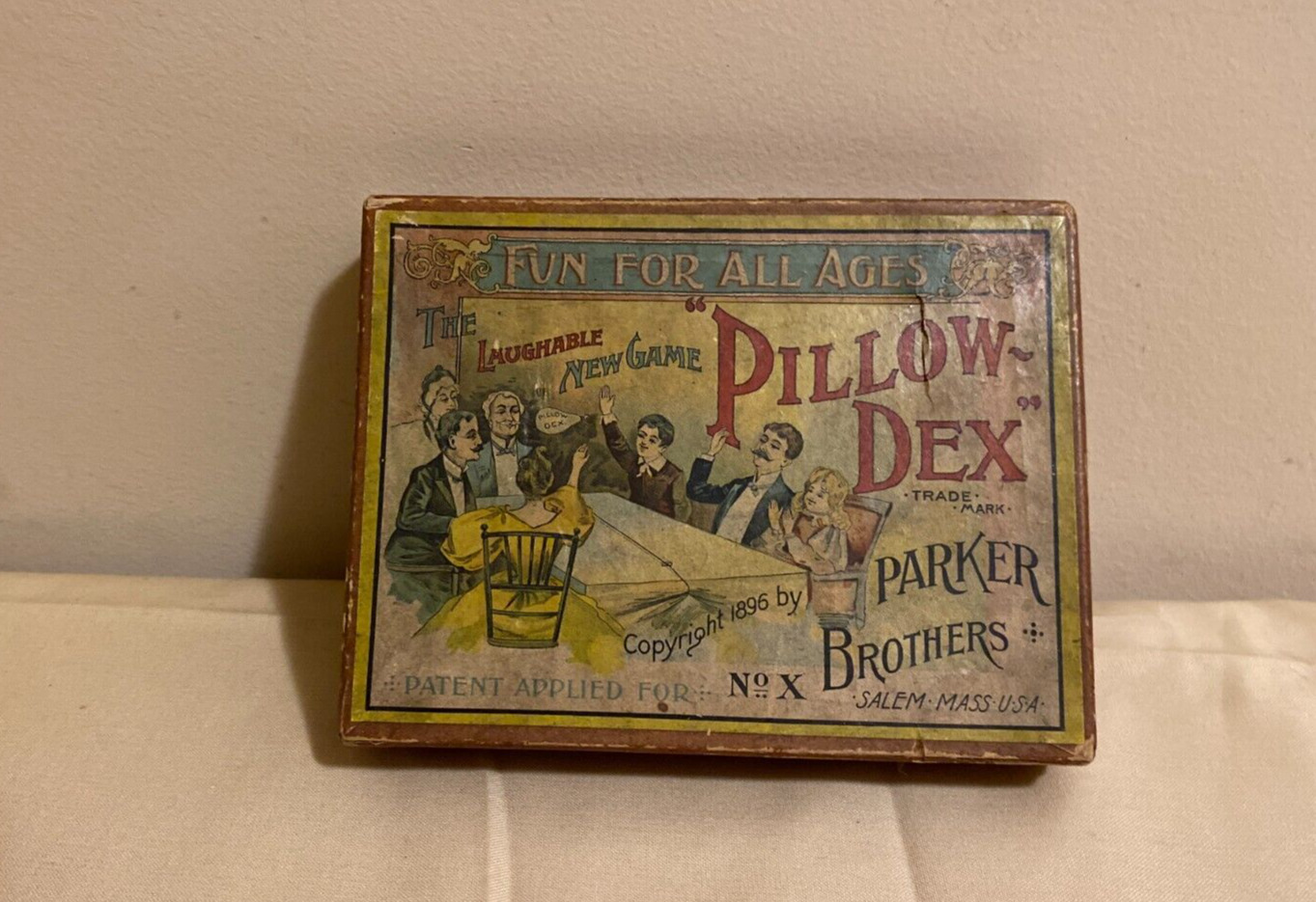 Parker Brothers Pillow Dex Game Antique 1800's Toy an-21