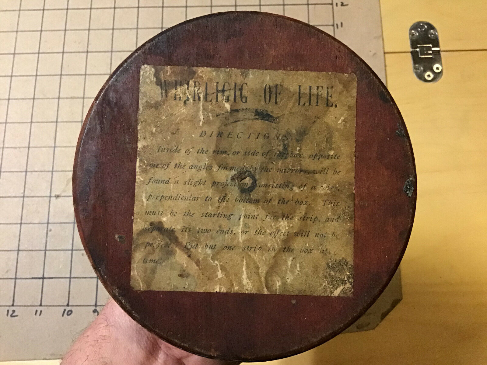 Original 1800's Zoetrope; motion/optic toy #3 (bottom ony) WHIRLIGIG OF LIFE