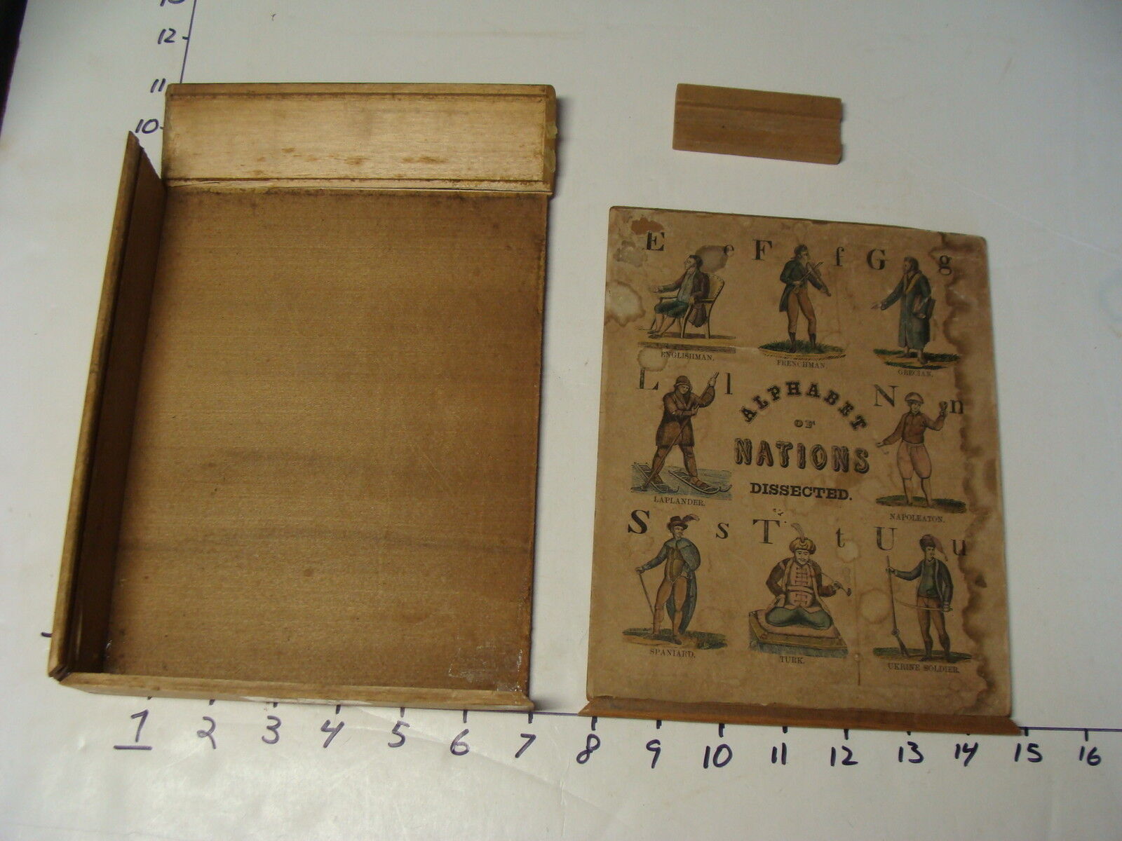 1800's Crandall's ALPHABET OF NATIONS DISSECTED box only