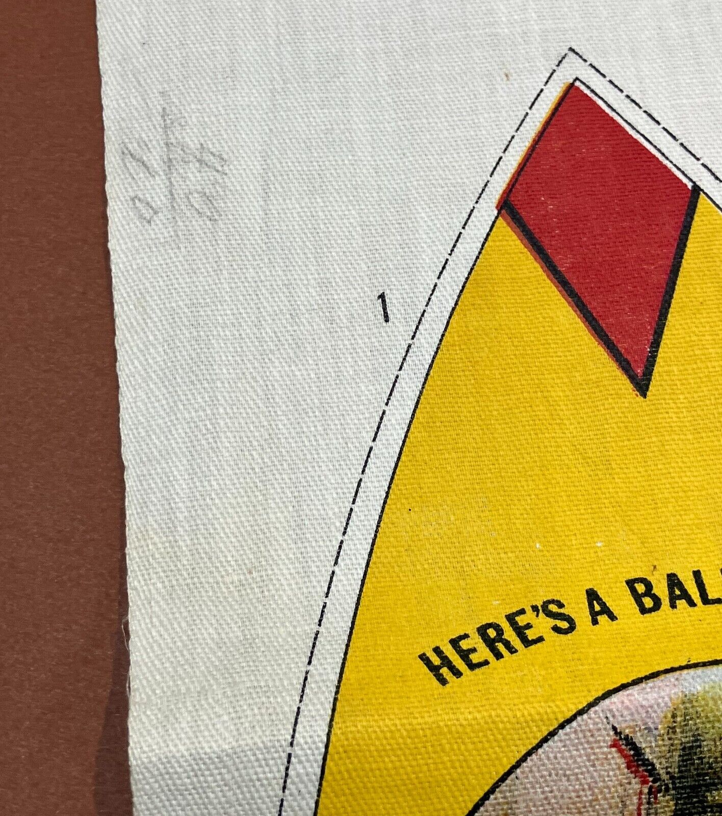 1900s Victorian Children’s Toy Baby’s Ball Art Fabric Mills Uncut Textile