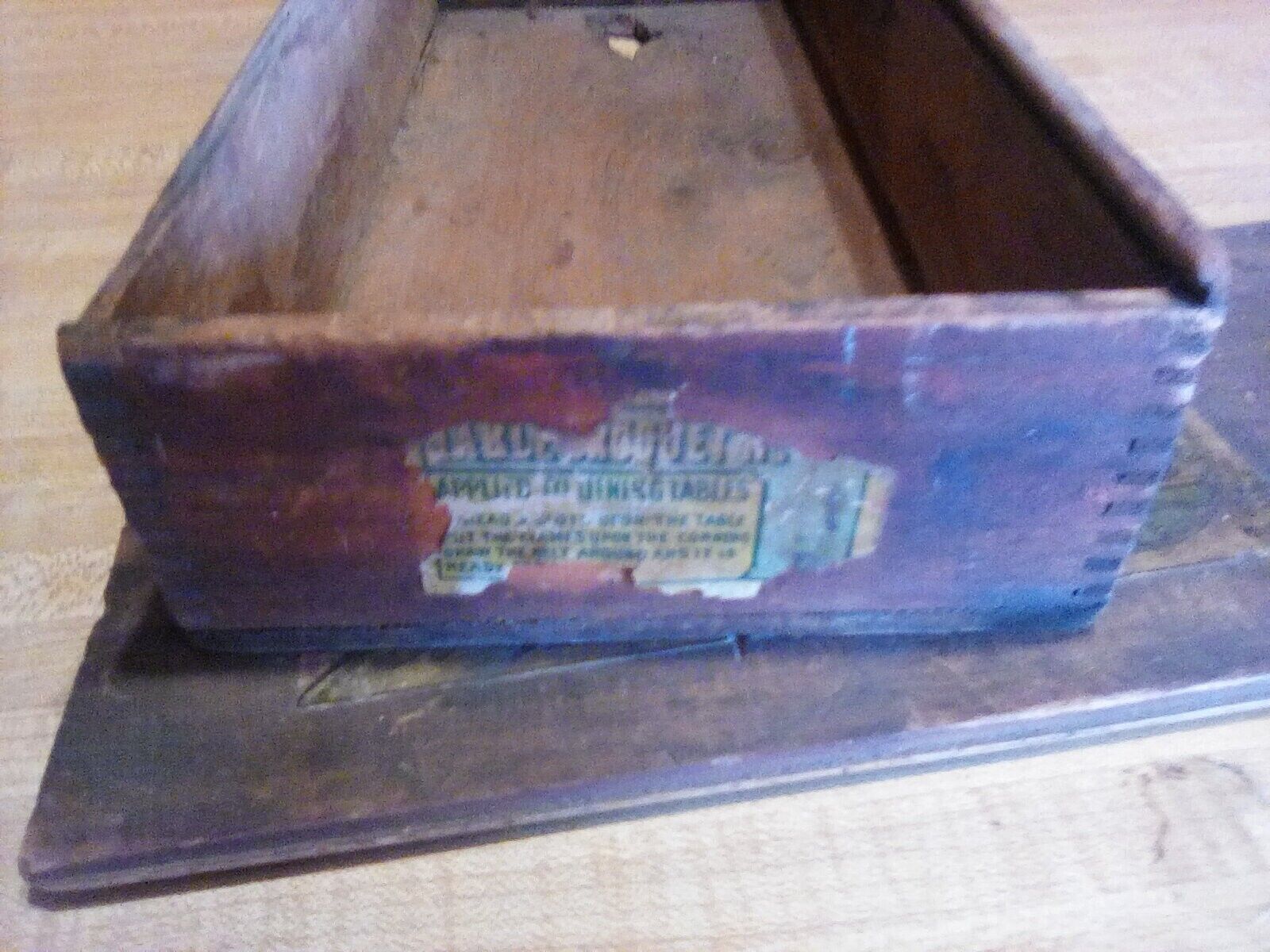 vintage parlor croquet wooden box 1800s fine co. table top box