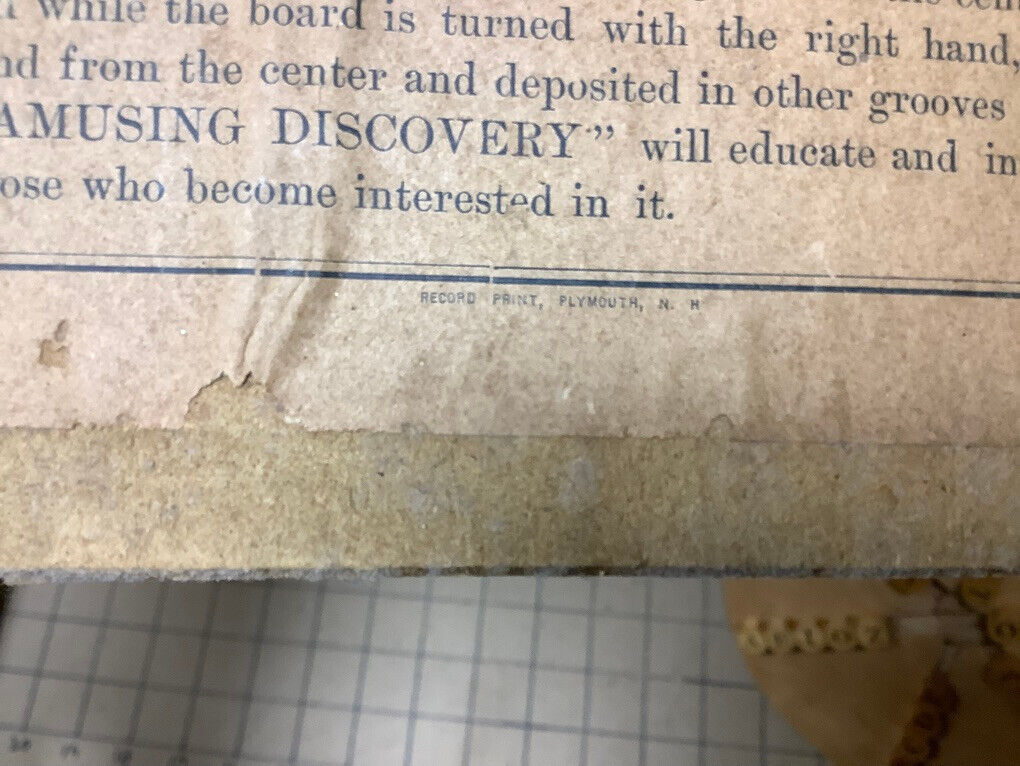 Vintage Original ABBOTT SPELLING PUZZLE in box, very clean WOW 1800's RARE