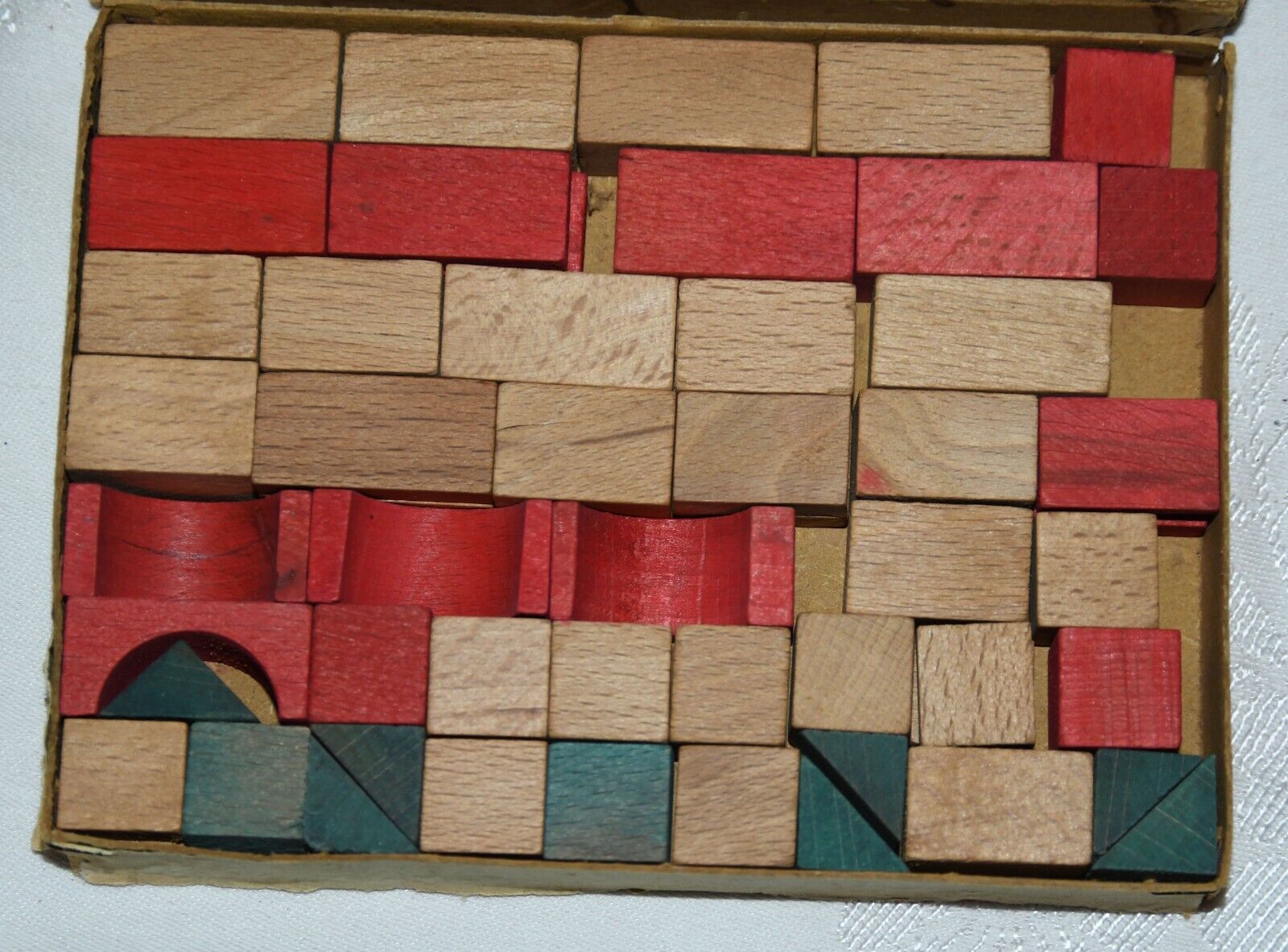 Early 1900s Antique German Wooden Baby’s Building Blocks Toy Set w/Original Box