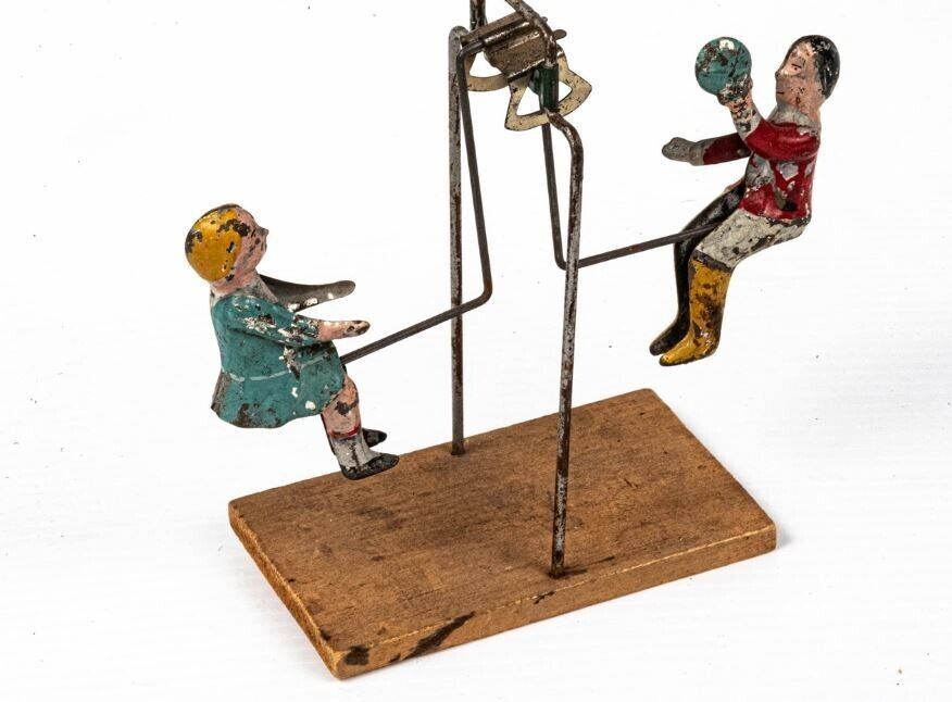 Gibbs Toys Early 1900's Children on a See-Saw - Tin Toy