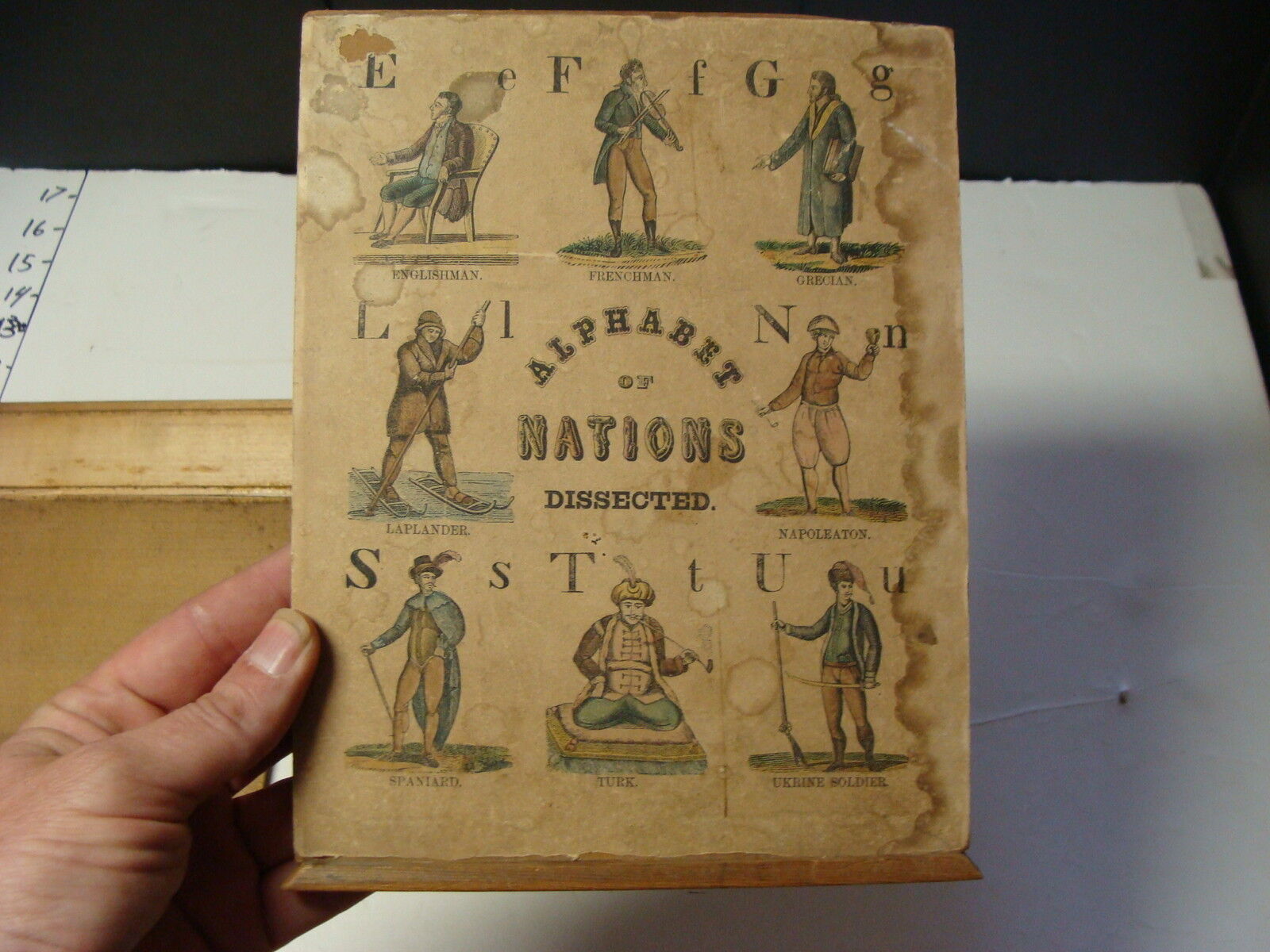 1800's Crandall's ALPHABET OF NATIONS DISSECTED box only