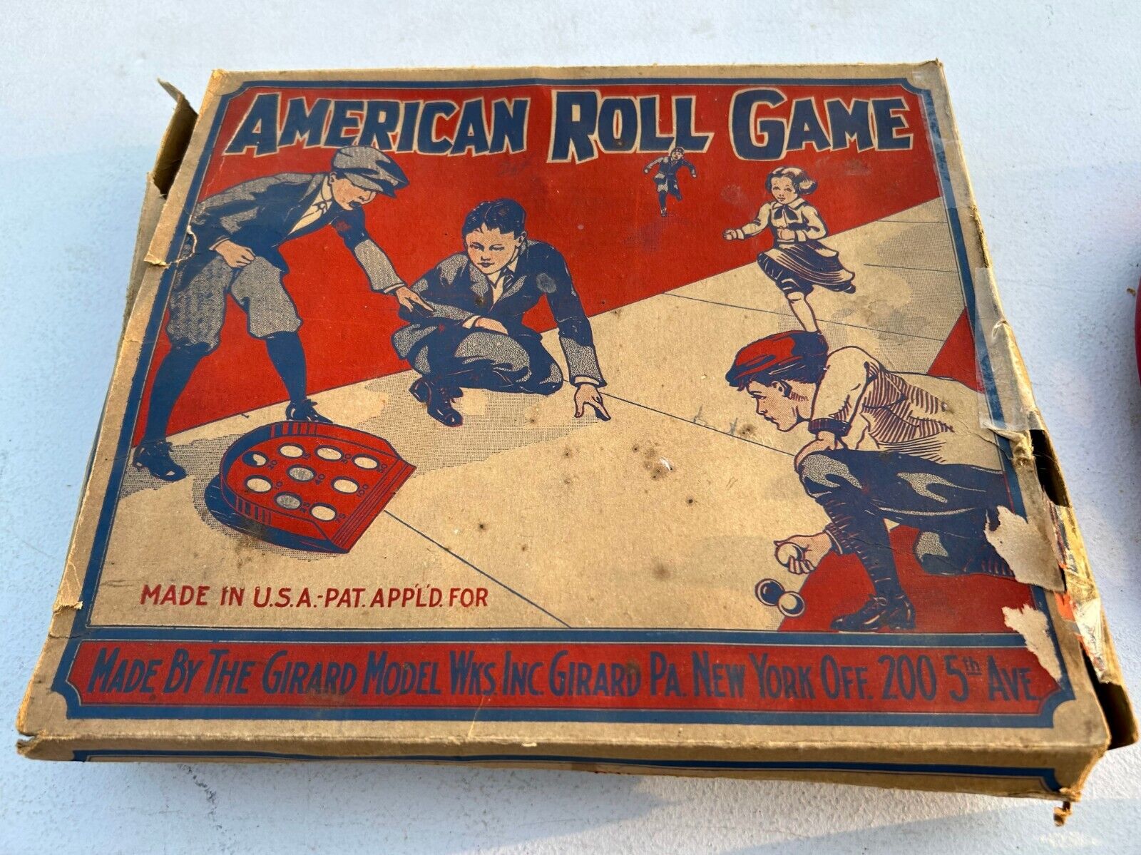 Early 1900's Era Antique American Roll Game In The Original Box