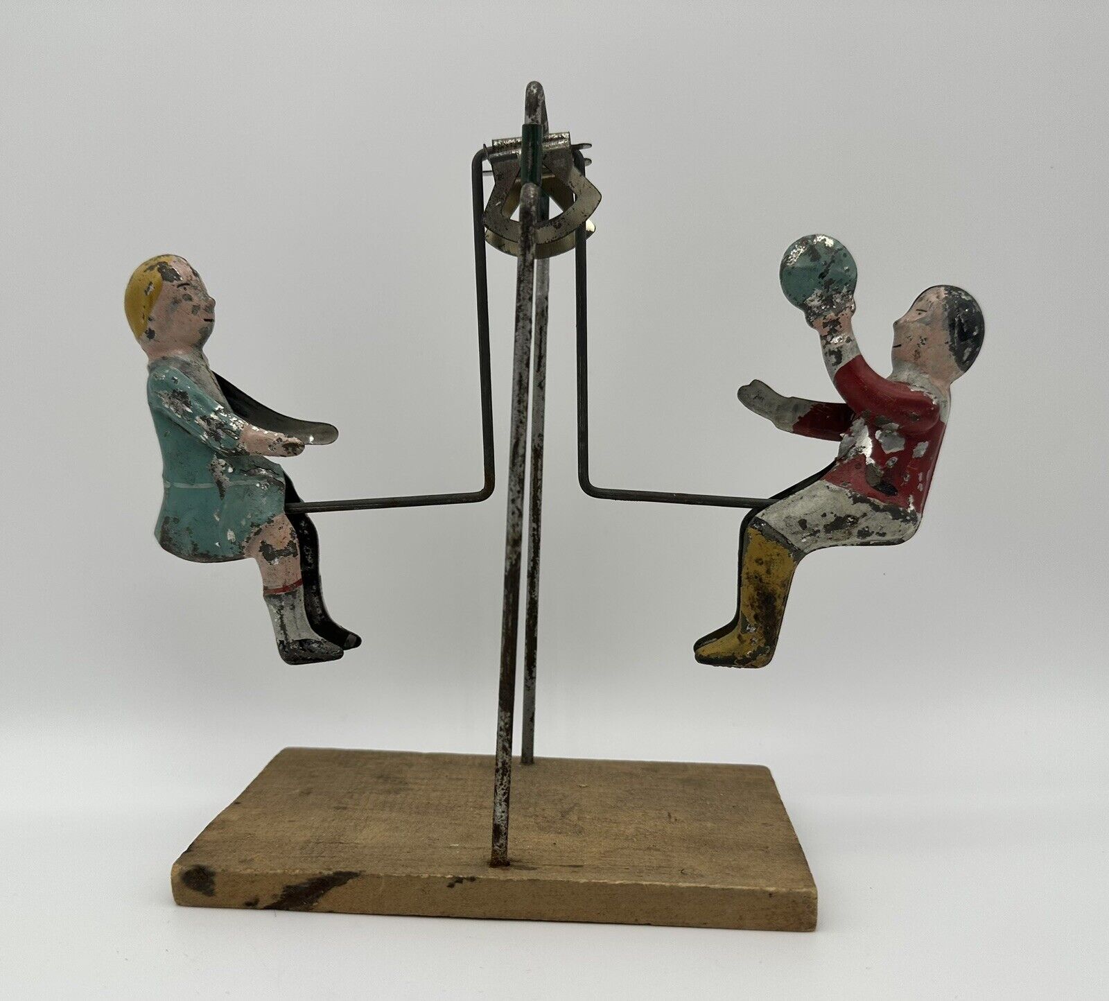 Gibbs Toys Early 1900's Children on a See-Saw - Tin Toy