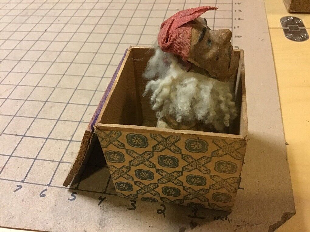 Original 1800's Victorian --  Jack in the Box -- Toy Unusual - Ethnic Man