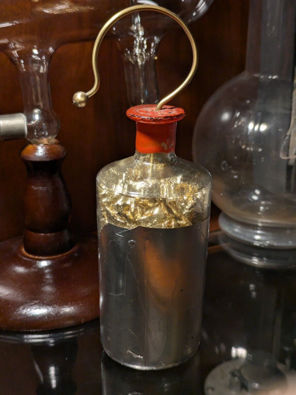 1900s Leyden Jar France Antique Toy Science Apparatus Electrostatic Small Old