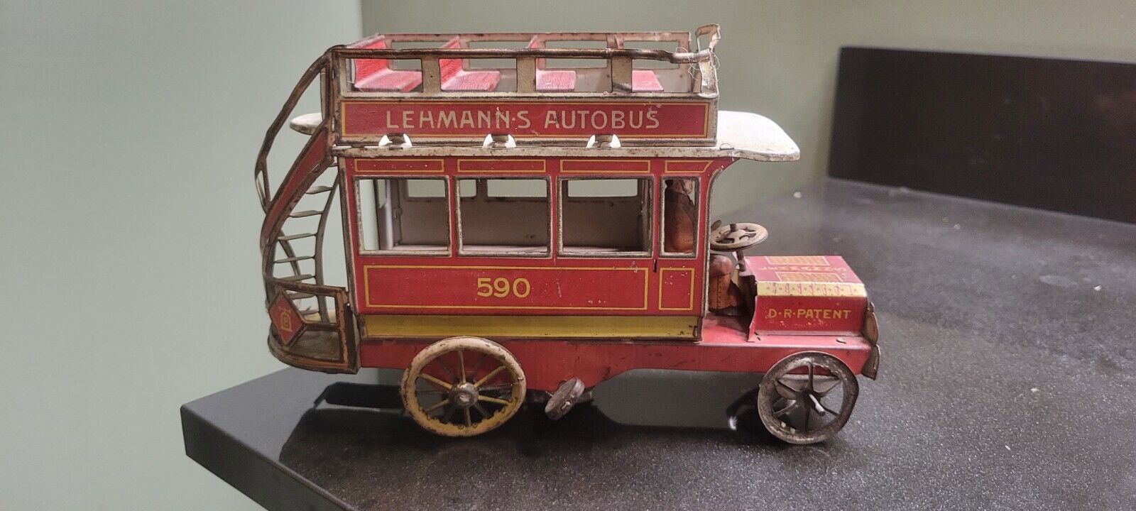 Rare Vintage Early 1900s German Lehmanns Autobus 590 Toy