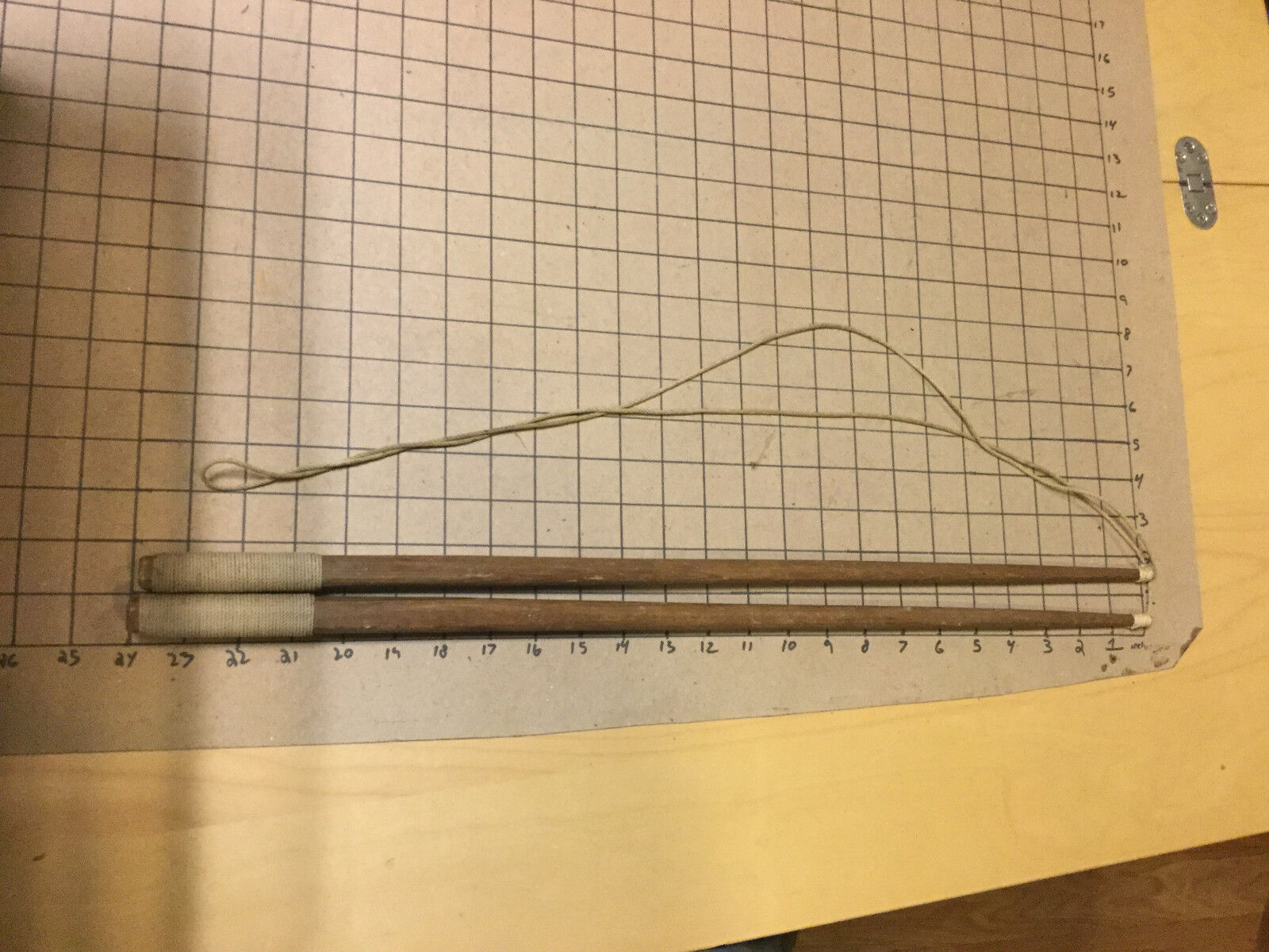 Original 1800's Wooden DEVIL STICKS - very rare - sticks only - DIABOLO