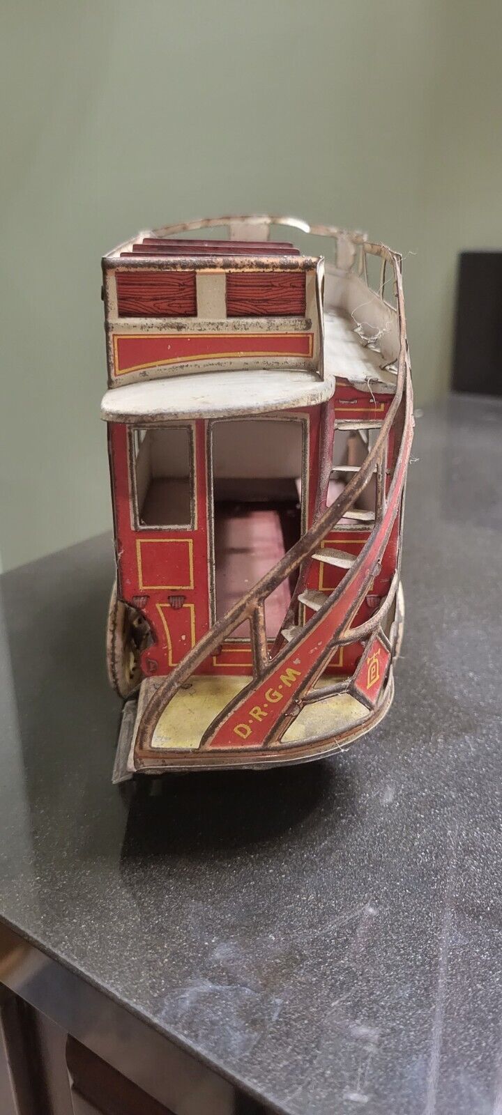 Rare Vintage Early 1900s German Lehmanns Autobus 590 Toy