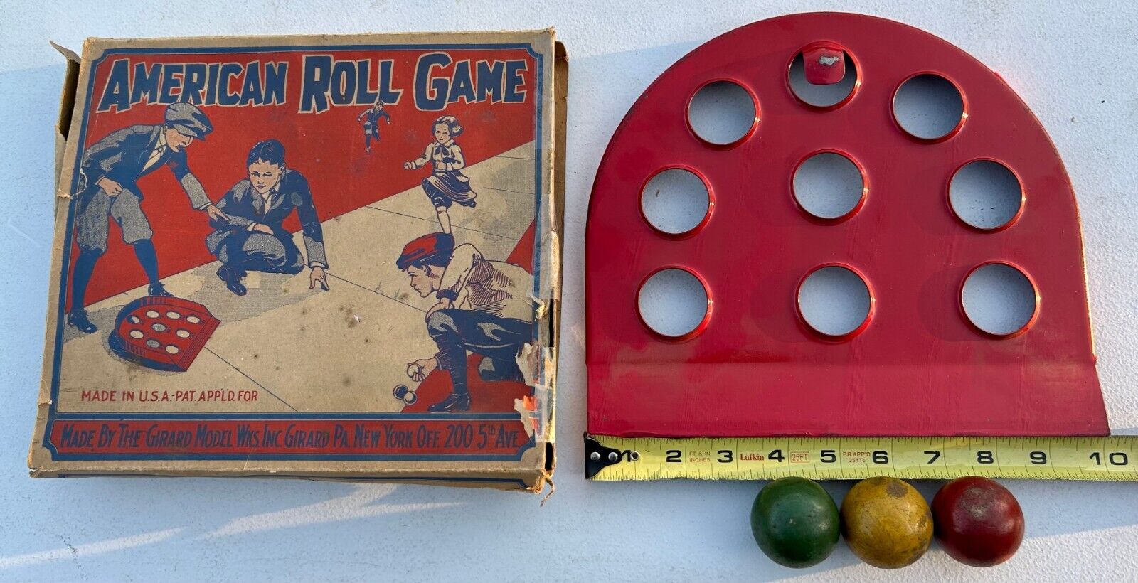 Early 1900's Era Antique American Roll Game In The Original Box