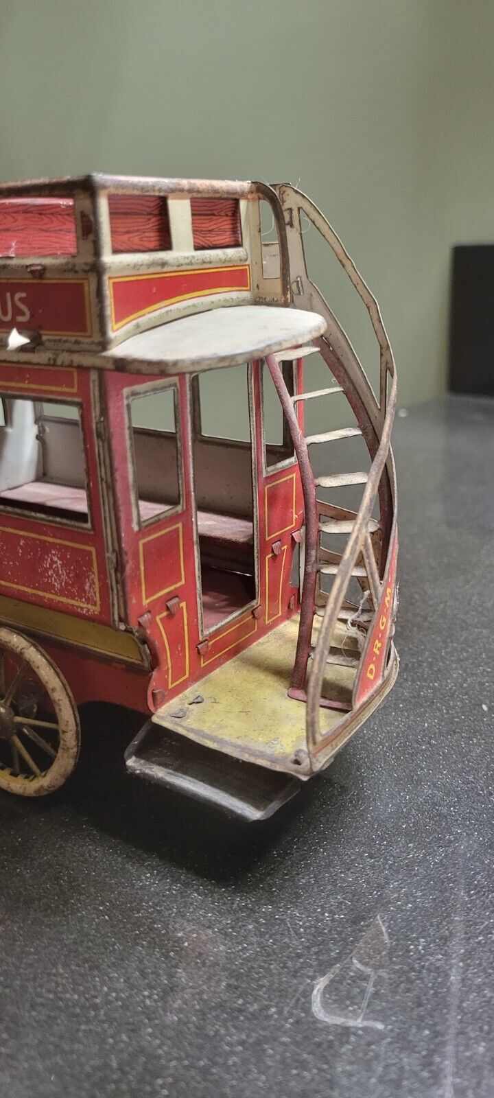 Rare Vintage Early 1900s German Lehmanns Autobus 590 Toy