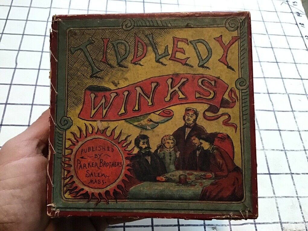 original 1800's PARKER BROS. - TIDDLEDY WINKS -