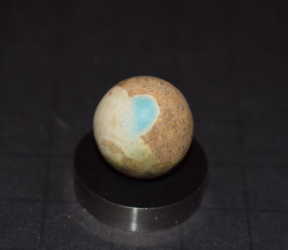 Rare Style Antique 1800s Victorina Era Crockery Toy Marble Shooter Size .750"