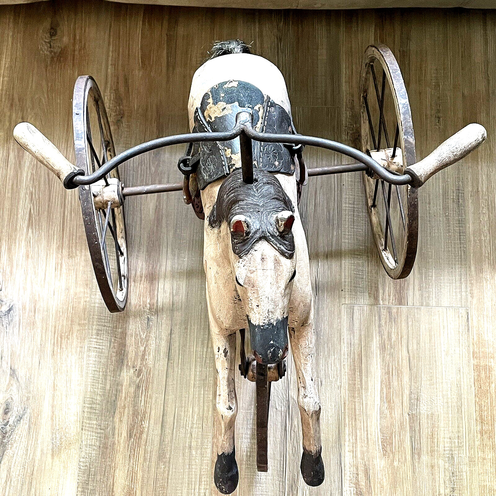 ANTIQUE HORSE VELOCIPEDE TRICYCLE - AGED TO PERFECTION