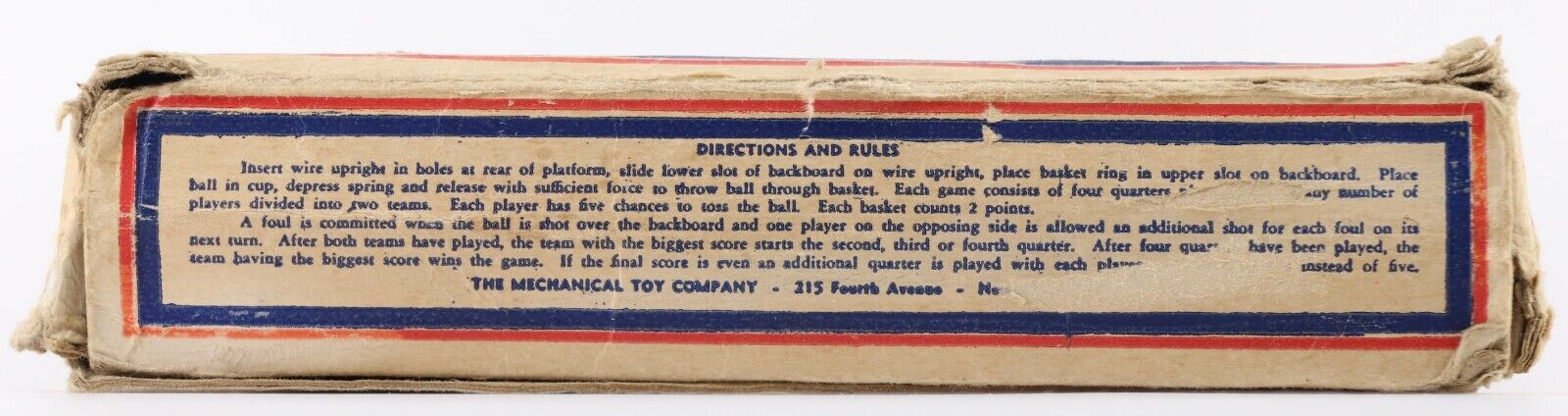 Strauss Skill Basket Ball Mechanical Toy Company  -  early 1900's