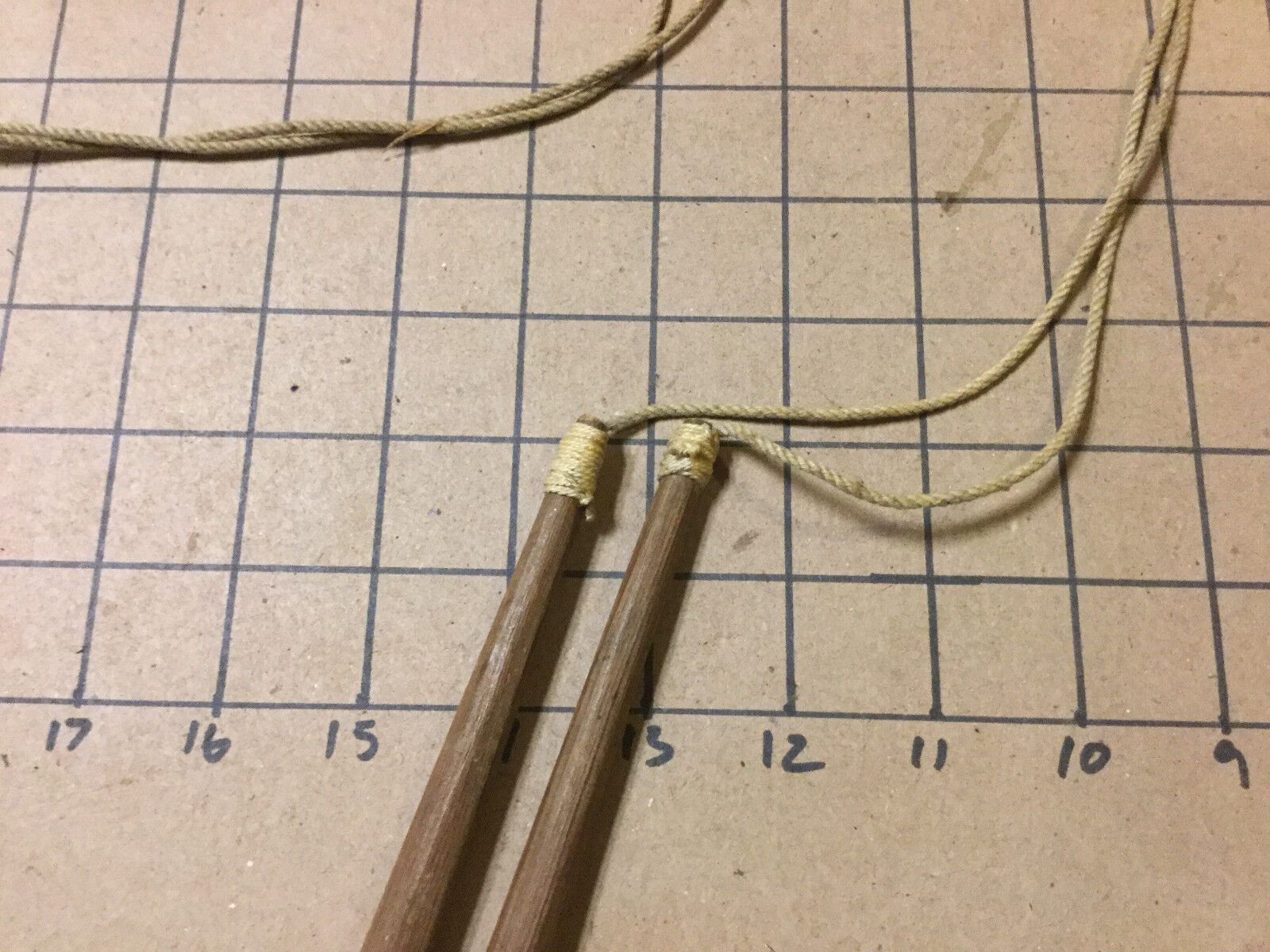 Original 1800's Wooden DEVIL STICKS - very rare - sticks only - DIABOLO