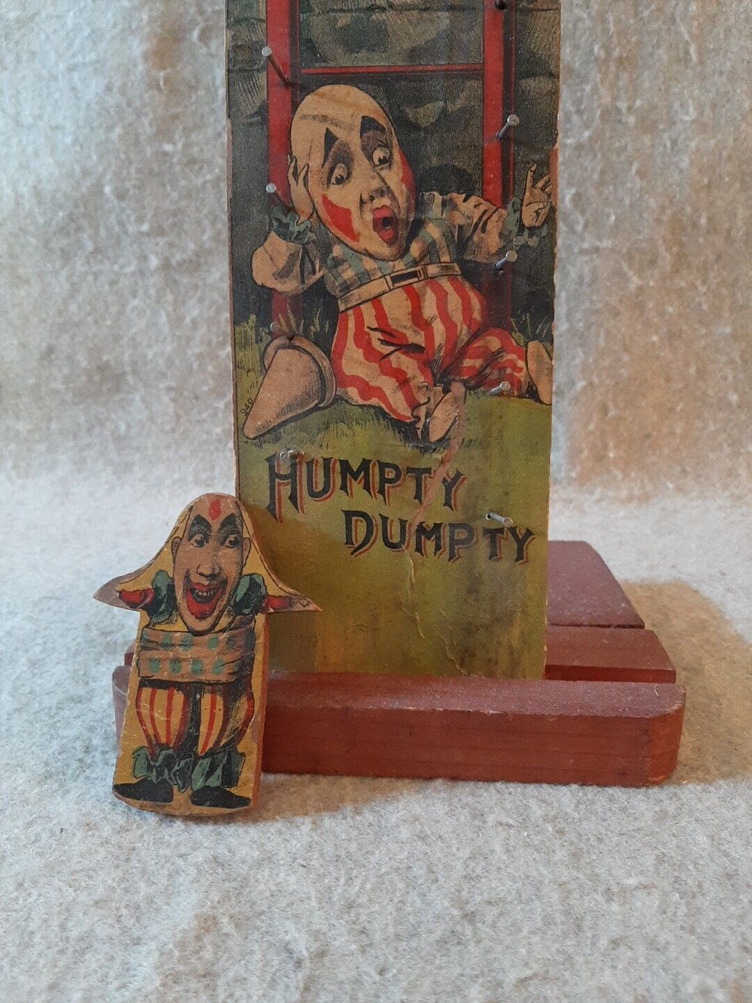 Vintage Wooden Ladder Climb Toy Humpty Dumpty Mother Goose Nursery Rhymes