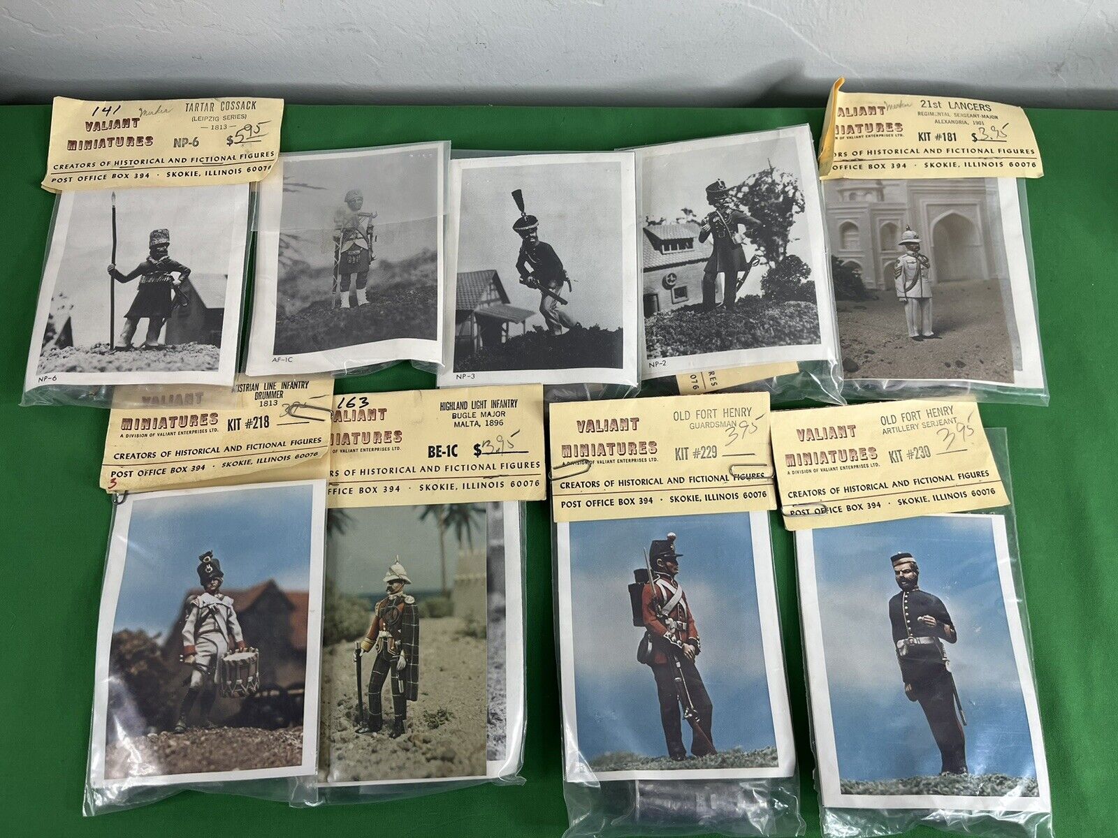 Lot 10 Valiant Miniatures 1800's 1900's Soldiers, Austrian, Fort Henry, Infantry