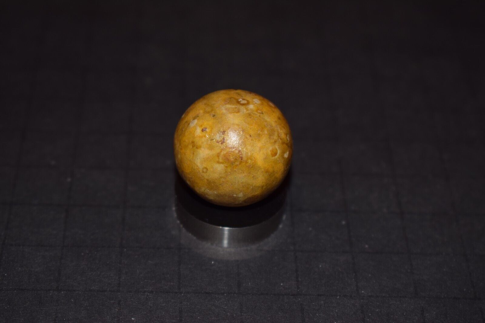 Antique Victorian Era Speckled Clay Toy Marble Shooter Size 1.00"=25mm VGC