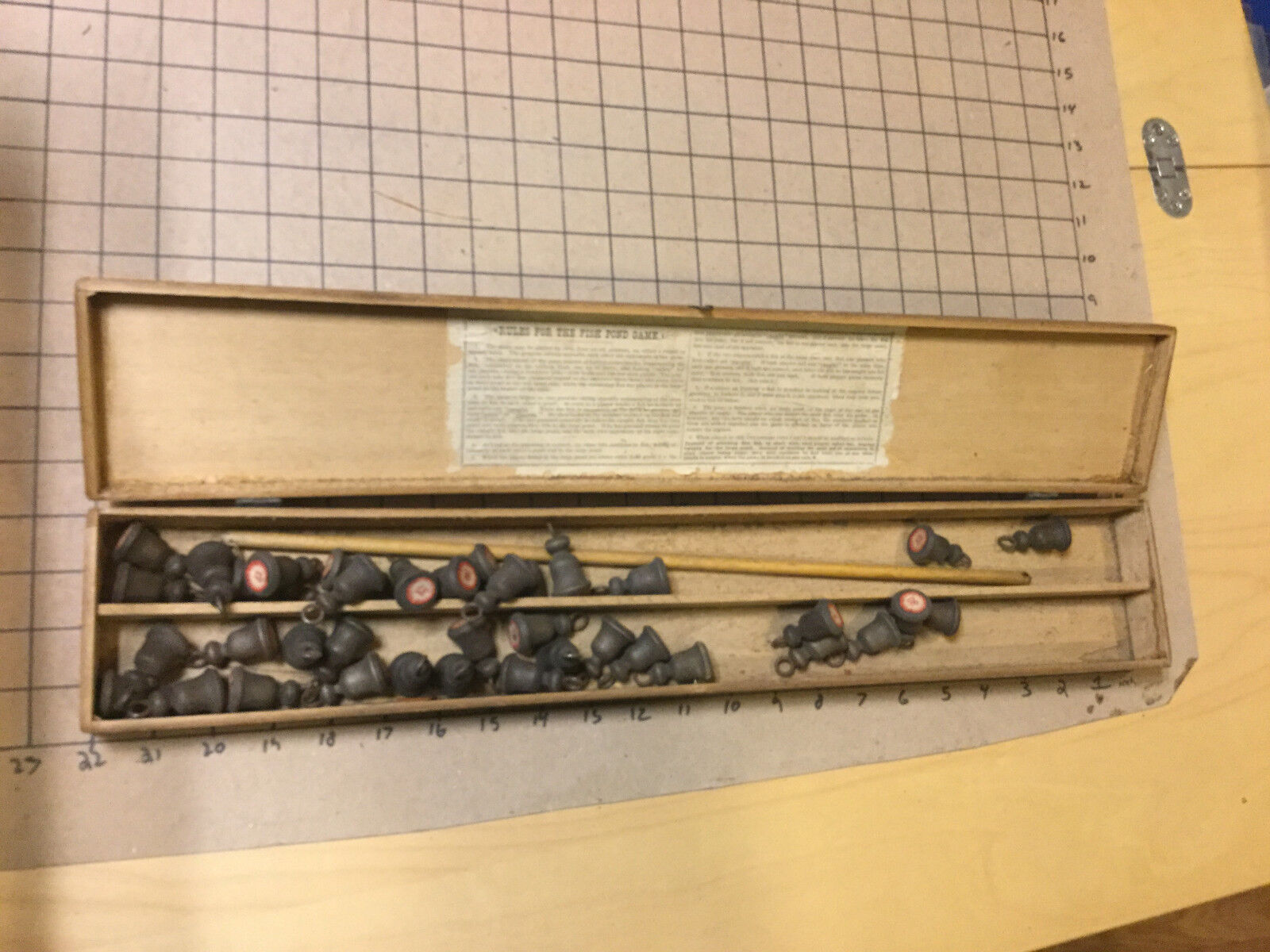 Original 1800's Wooden FISH POND Game - SCHARLES BROS 