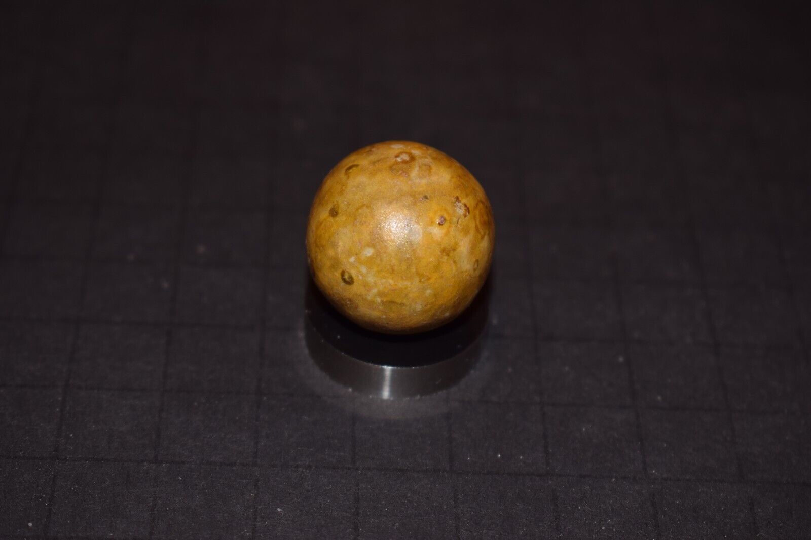 Antique Victorian Era Speckled Clay Toy Marble Shooter Size 1.00"=25mm VGC
