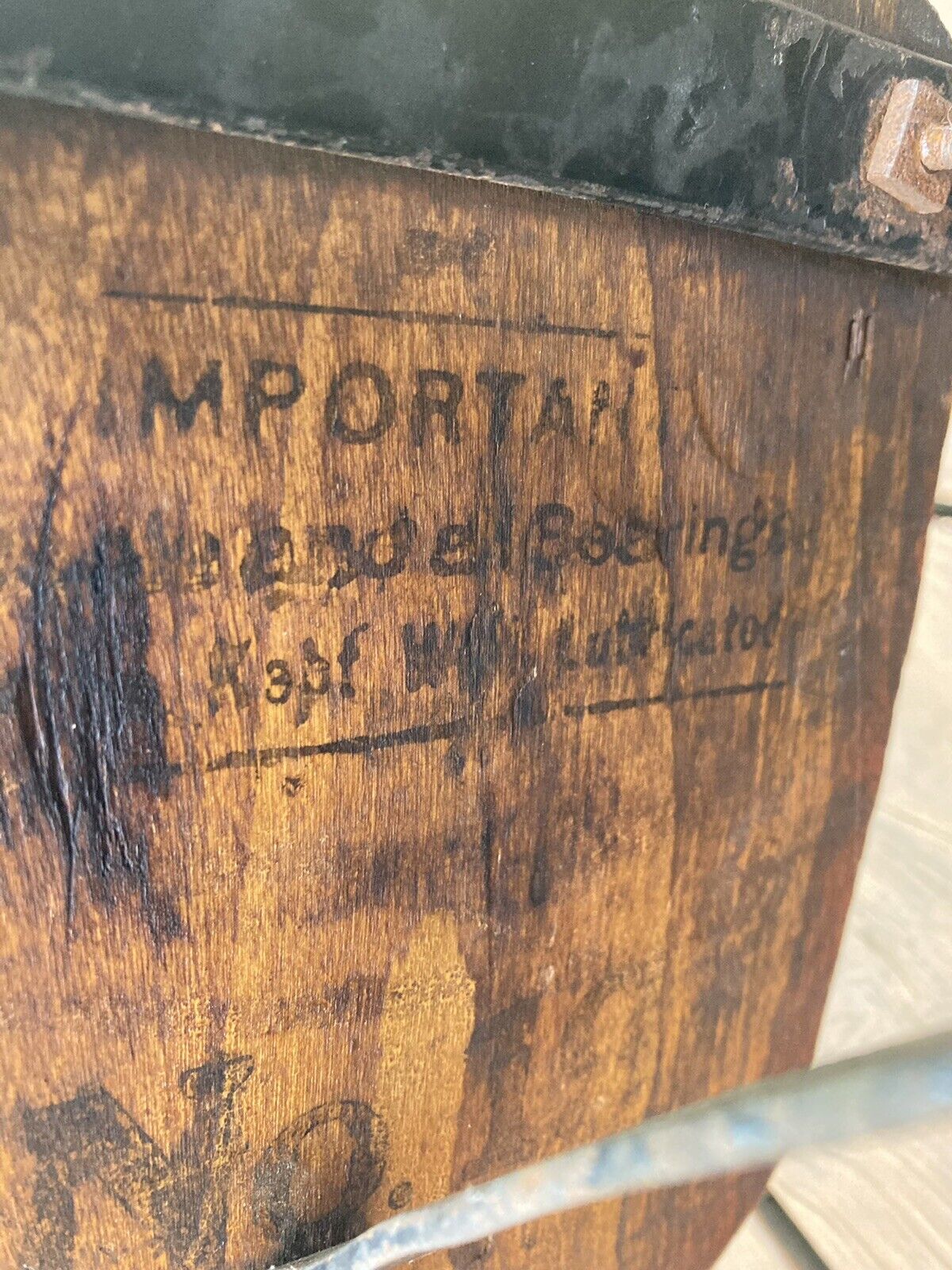 Antique 1900's No. 19 Kiddie Metal & Wood Scooter Toy Tricycle