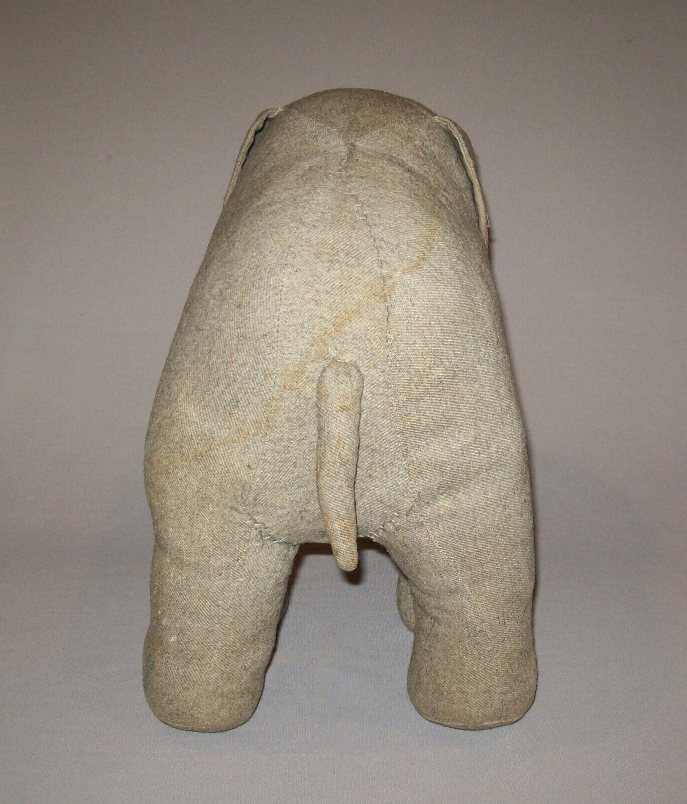 Antique Vtg 19th C 1800s Large Folk Art Stuffed Elephant Child Toy Amish AAFA