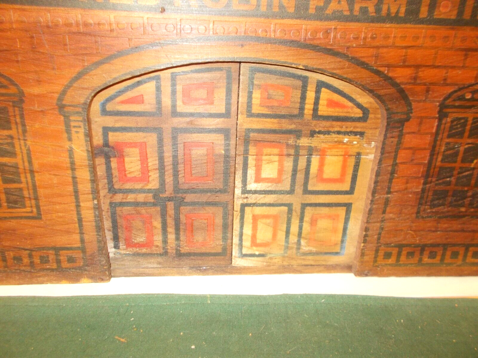 LATE 1800S EARLY 1900S CONVERSE RED ROBIN FARM SET WITH ANIMALS AND STEEPLE