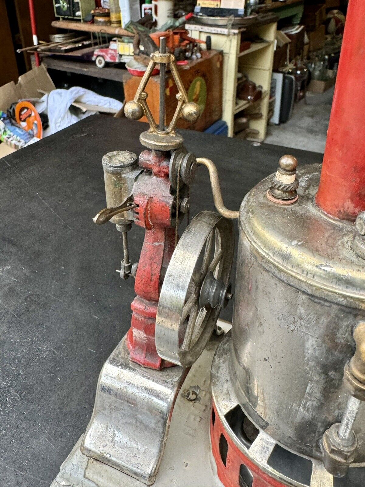 1900s TOY STATIONARY STEAM ENGINE WEEDEN, ORNATE, DETAILED ALCOHOL FIRED