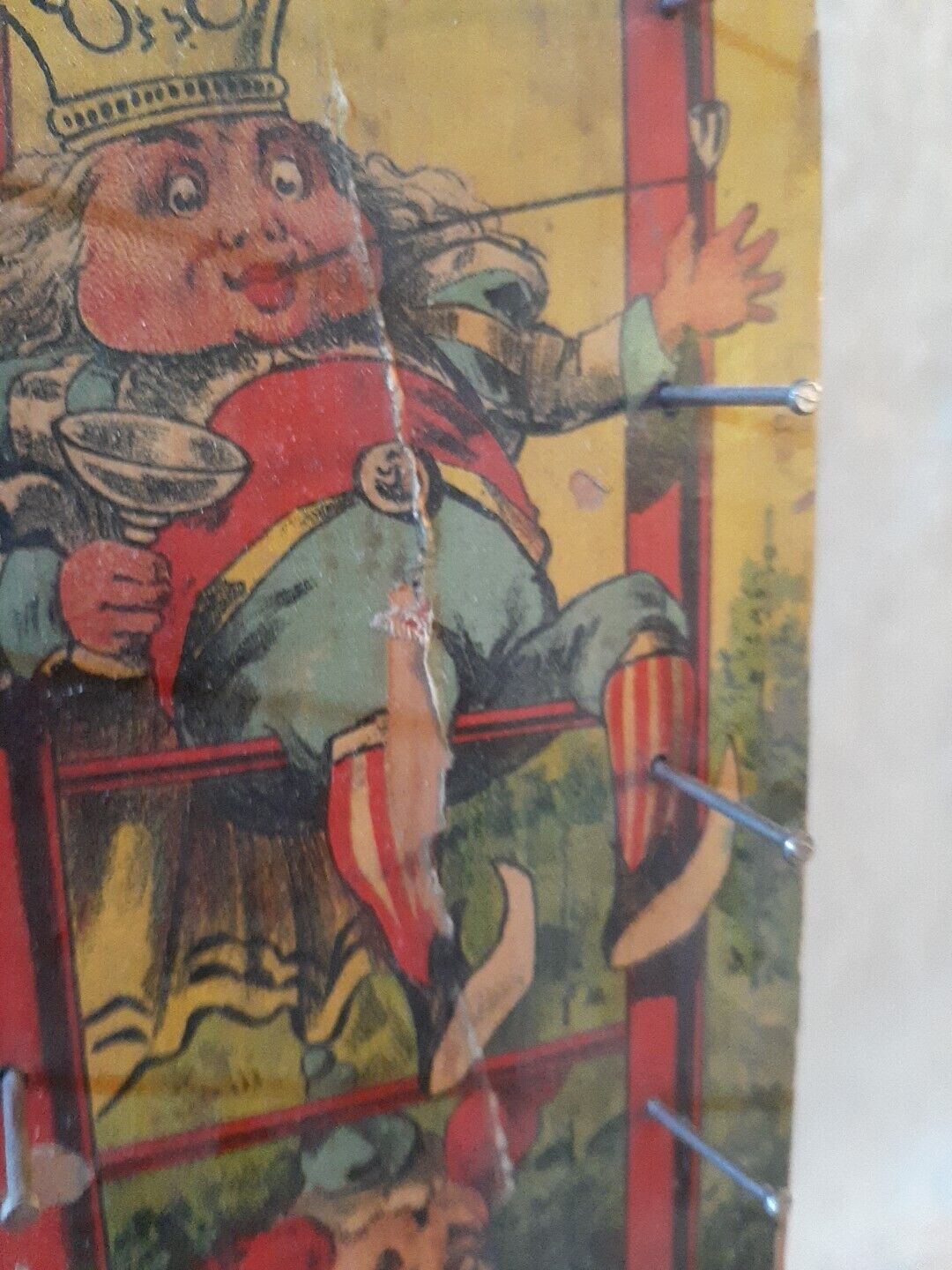 Vintage Wooden Ladder Climb Toy Humpty Dumpty Mother Goose Nursery Rhymes