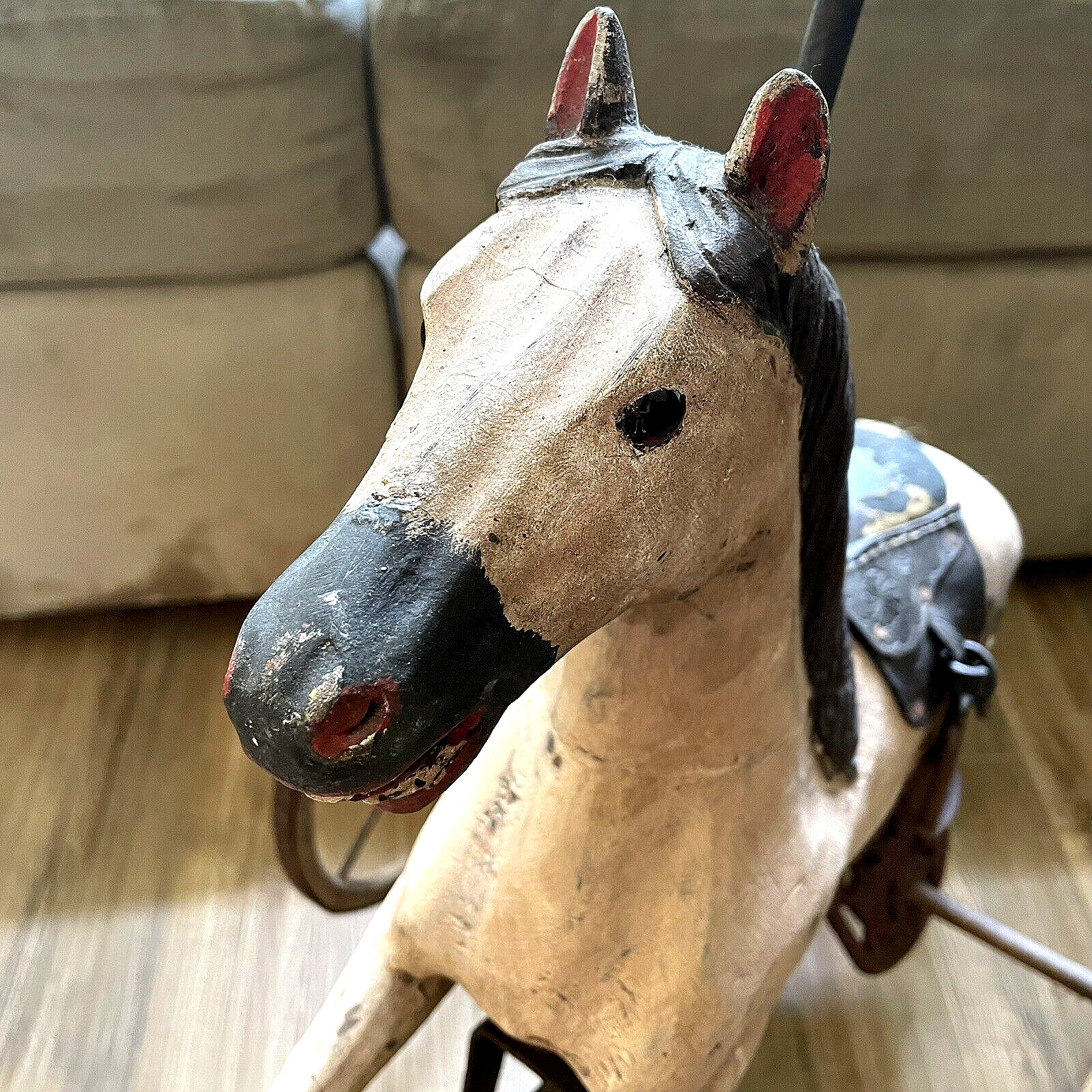 ANTIQUE HORSE VELOCIPEDE TRICYCLE - AGED TO PERFECTION