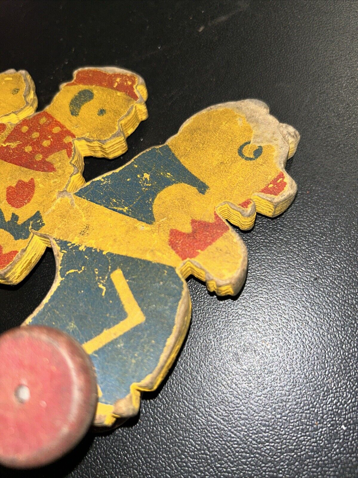 Vintage 1800s - Early 1900s Wooden Toy Bears Wagon RARE! USA