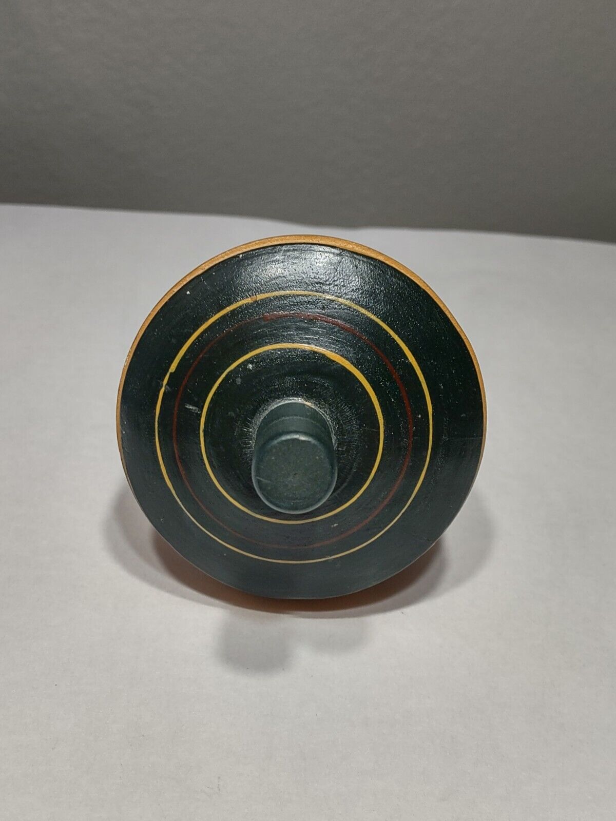 Antique Folk Art Large Wooden Toy Spinning Top - Late 1800s To Early 1900s