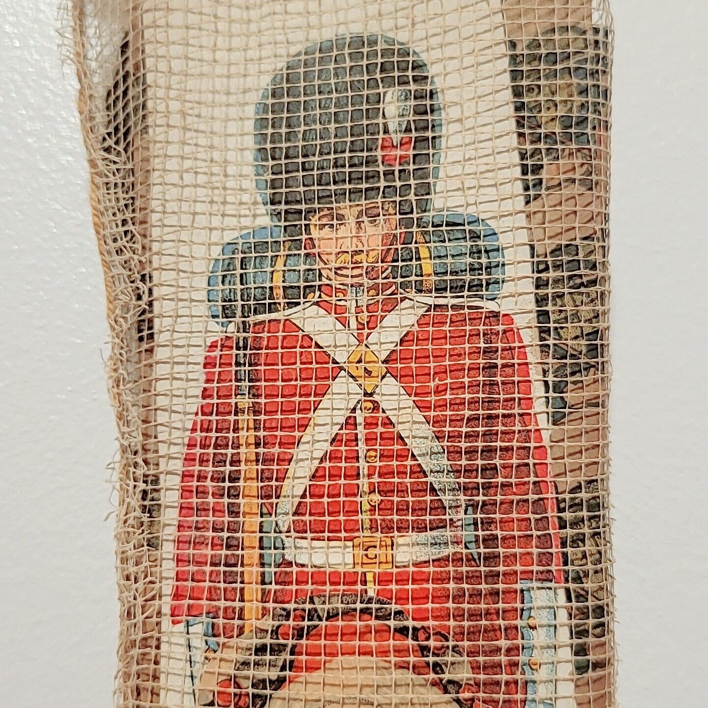 Rare Vintage Christmas Stocking Mesh with 1900's toys