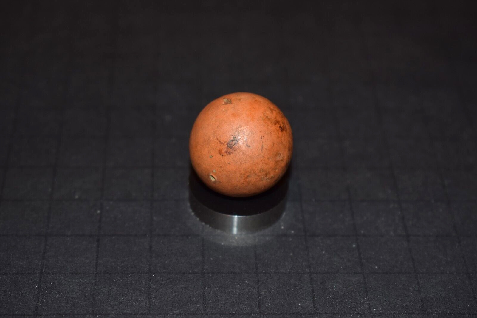 Antique Victorian Era Speckled Clay Toy Marble Shooter Size 1.00"=25mm VGC