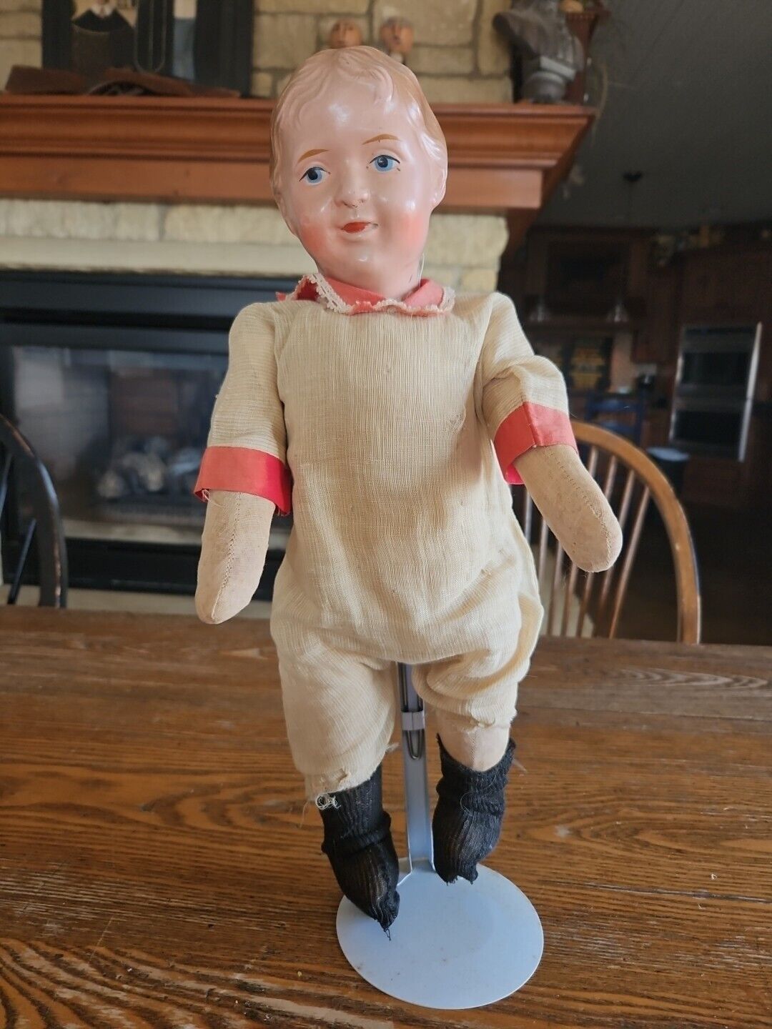 Rare Early 1900's Louis Amberg Composition Doll 17"