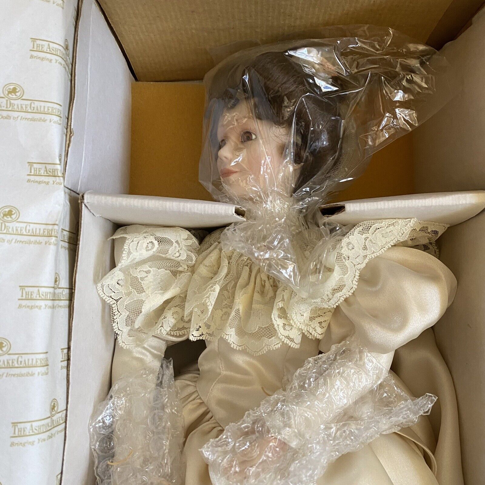 Vintage Ashton Drake Porcelain Doll Elizabeth's 1900's Wedding Dress