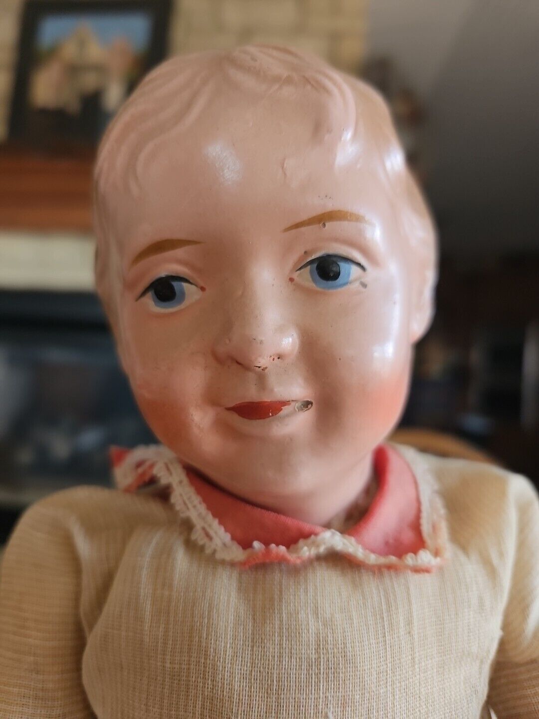 Rare Early 1900's Louis Amberg  Composition Doll 17"
