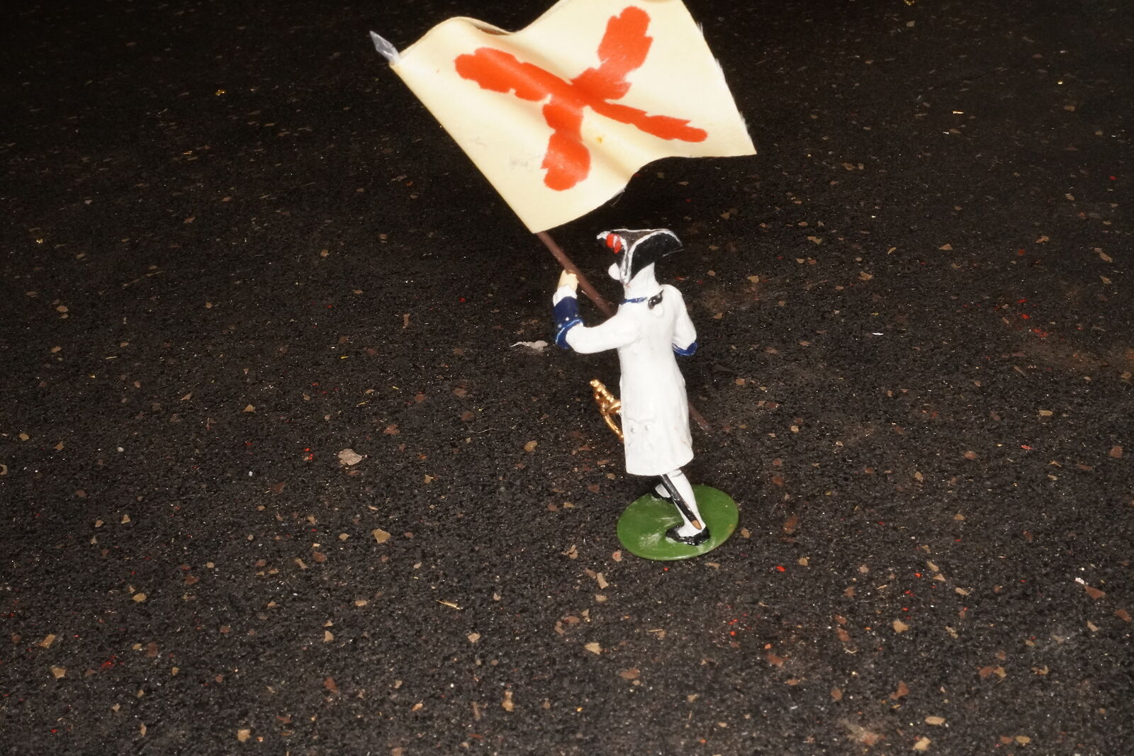 Alymer Metal Toy Soldier 1700s Flag Bearer Spanish American or French