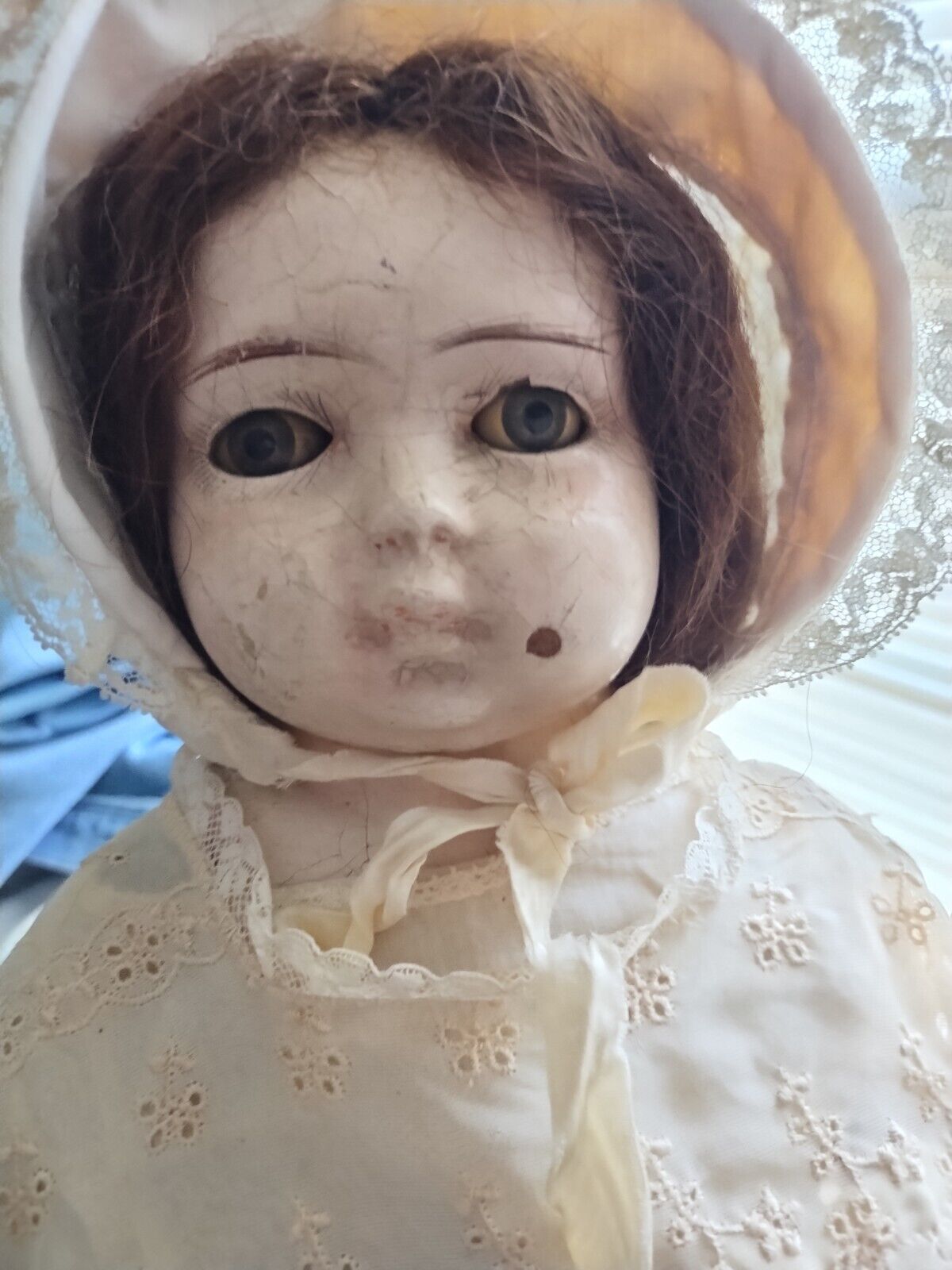 24 inch Antique 1900s composite mechanical walking doll