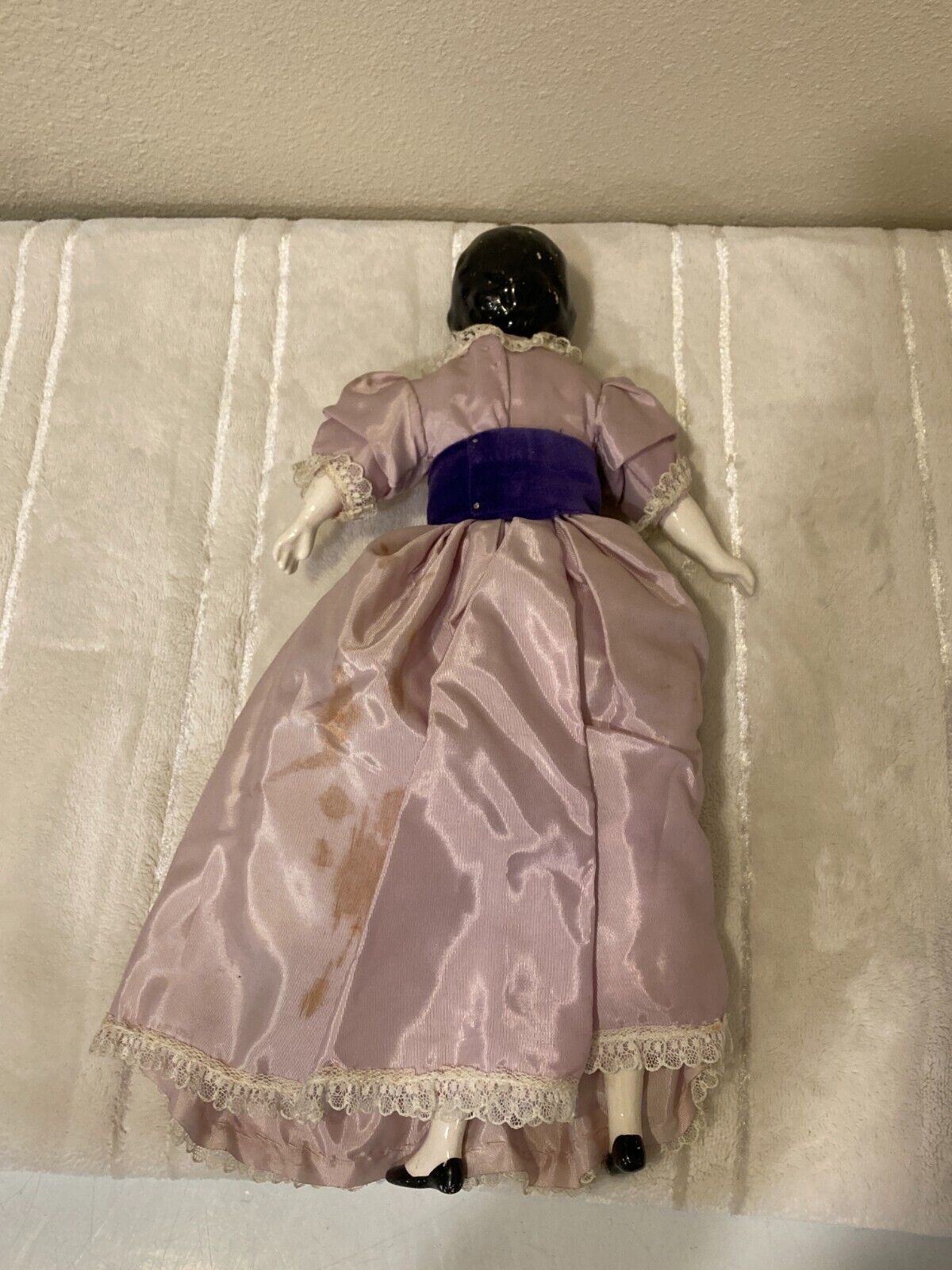 Vintage China Doll 14" 1900s Style Dress Collectible
