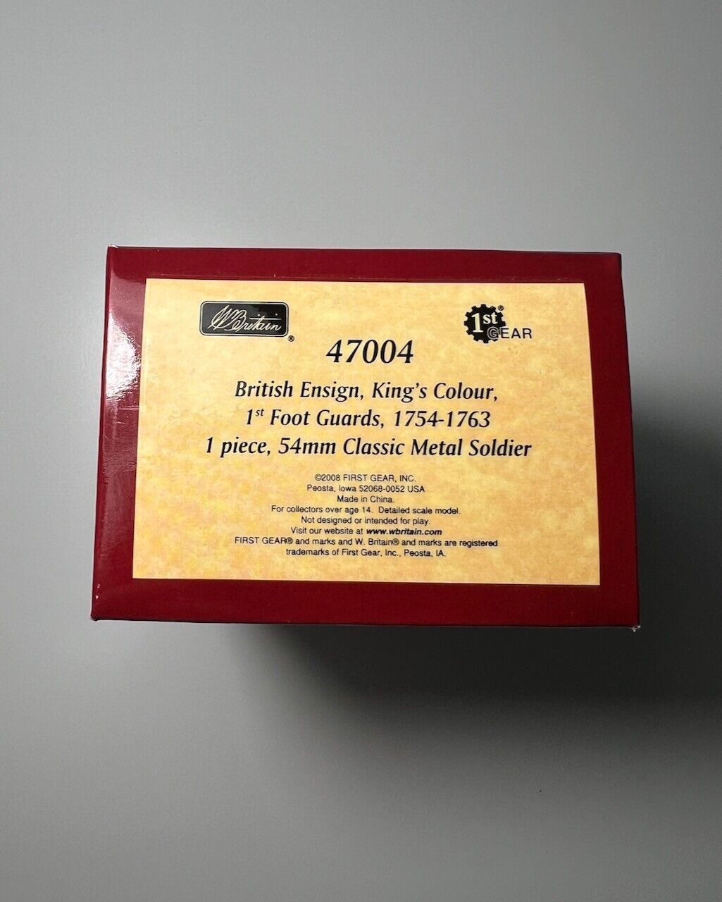 W. Britain Metal Toy Soldier (Redcoats #47004) History British Army Ensign 1700s