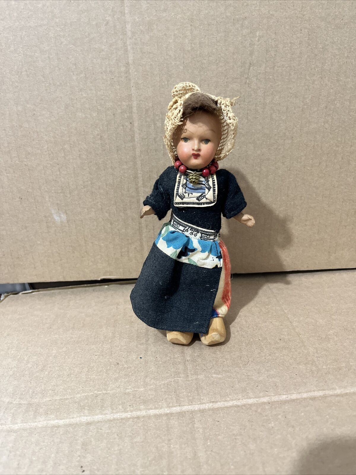 Antique Bisque Head Dutch Costumed Doll German 1900s Dress