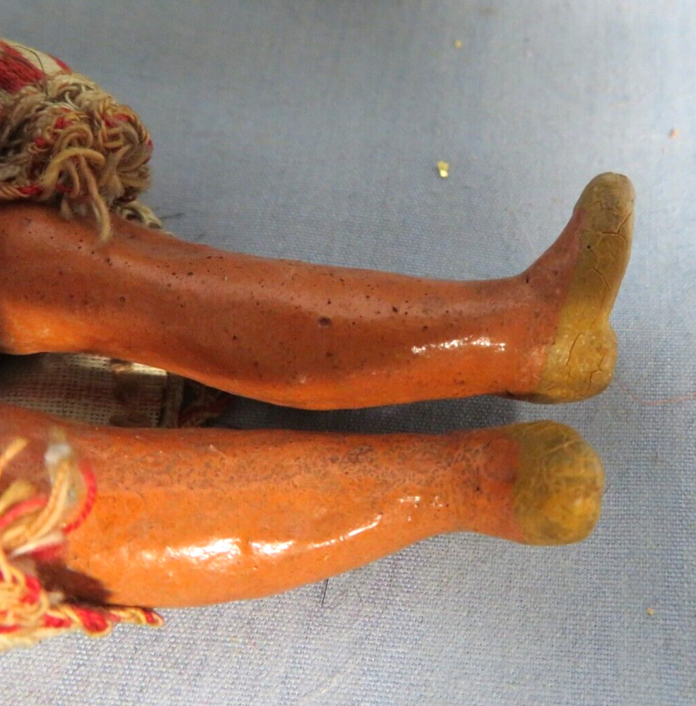 1900 BISQUE HEAD COMPOSITION BODY NATIVE AMERICAN INDIAN DOLL ARMAND MARSEILLE