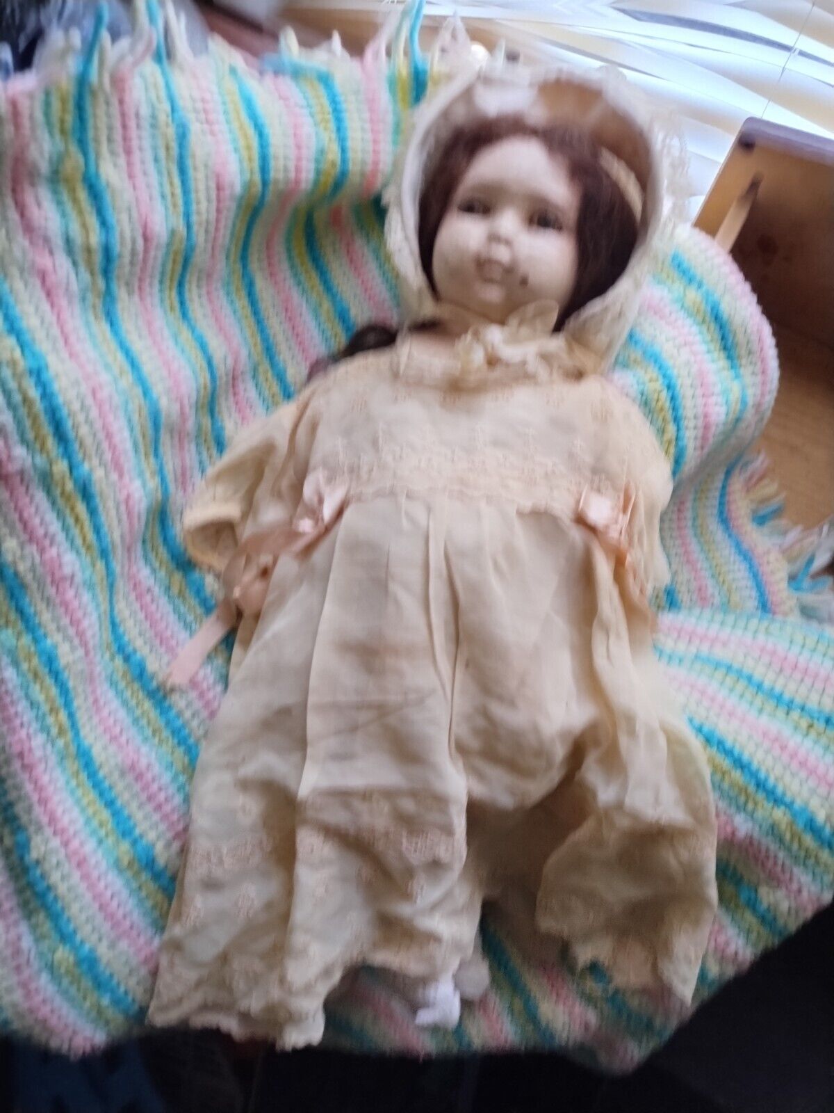 24 inch Antique 1900s composite mechanical walking doll