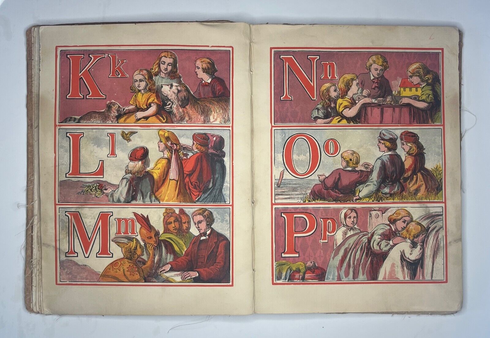 Warne's Mounted Picture Toy Book, 1800s, Rare Book